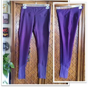 Apana Active Mid-Rise Mesh Leggings - Purple Mauve, Size S